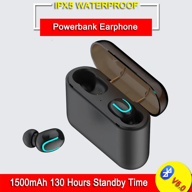 Waterproof IPX5 Wireless Bluetooth Sports Headphones Cordless Headset In Ear Earbuds Earphones Auto Pairing Q32 With Mic | Электроника
