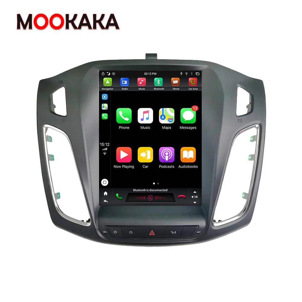 Автомобильный мультимедийный видеоплеер с сенсорным экраном Tesla Style Android 9 0 для Ford