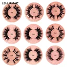 LEHUAMAO ресницы норковые ресницы безжалостные Роскошные ручной работы 3D норковые ресницы наращивание Макияж Длинные Накладные ресницы из Натурального Волоса пушистые ресницы