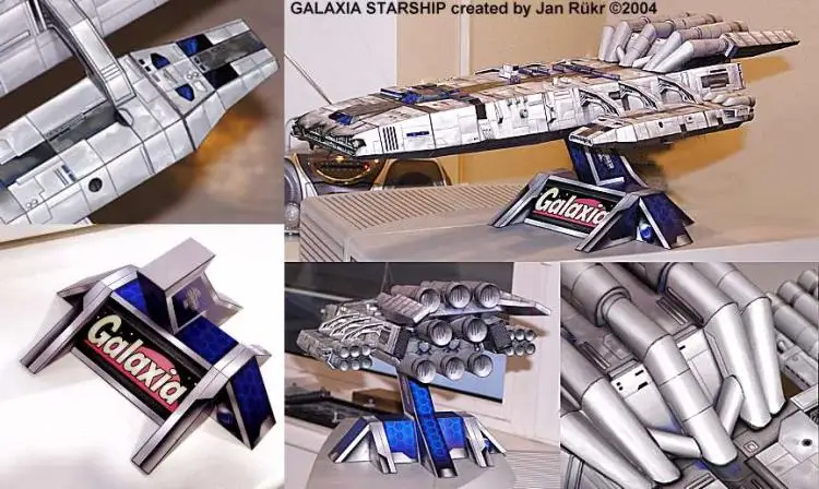Звездный Корабль Galaxia 3D бумажная модель Diy | Игрушки и хобби