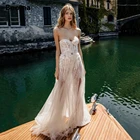 Женское кружевное платье с открытой спиной Booma, Длинные свадебные платья невесты с аппликацией в виде сердечек и Боковым Разрезом, 2021