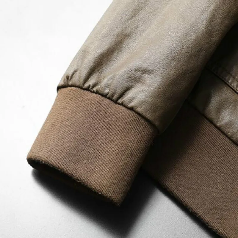 

Winter Trendy New Men's Autumn Fashion Jacket Men Slim Handsome Aviator PU Leather Jackets Youth male Motorcycle Coat