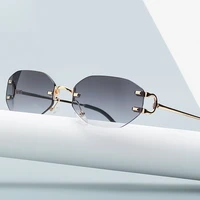 fashion trimmed small frame irregular personality sunglasses brand design anti ultraviolet uv400 sunglasses for adultwomenmen