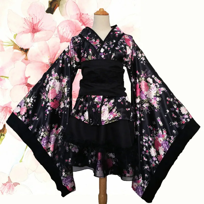 

Fantasia Feminina Kimono Sakura Anime , Traje Kimono Tradicional Seda Japanese Fashion Japanese Korean Fashion Clothing