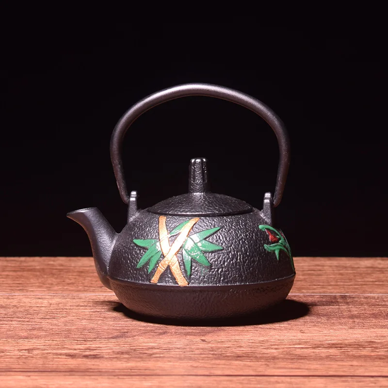 

300ML Japanese Iron Tea Pot with Stainless Steel Infuser Strainer Cast Iron Teapot Tea Kettle for Boiling Water Oolong Tea Lover