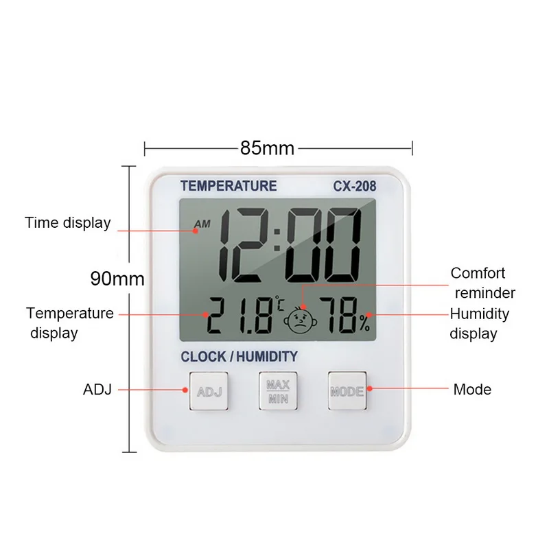 Multifunction Electronic LCD Digital Display Quality Thermometer Hygrometer Temperature Humidity Function Indoor |