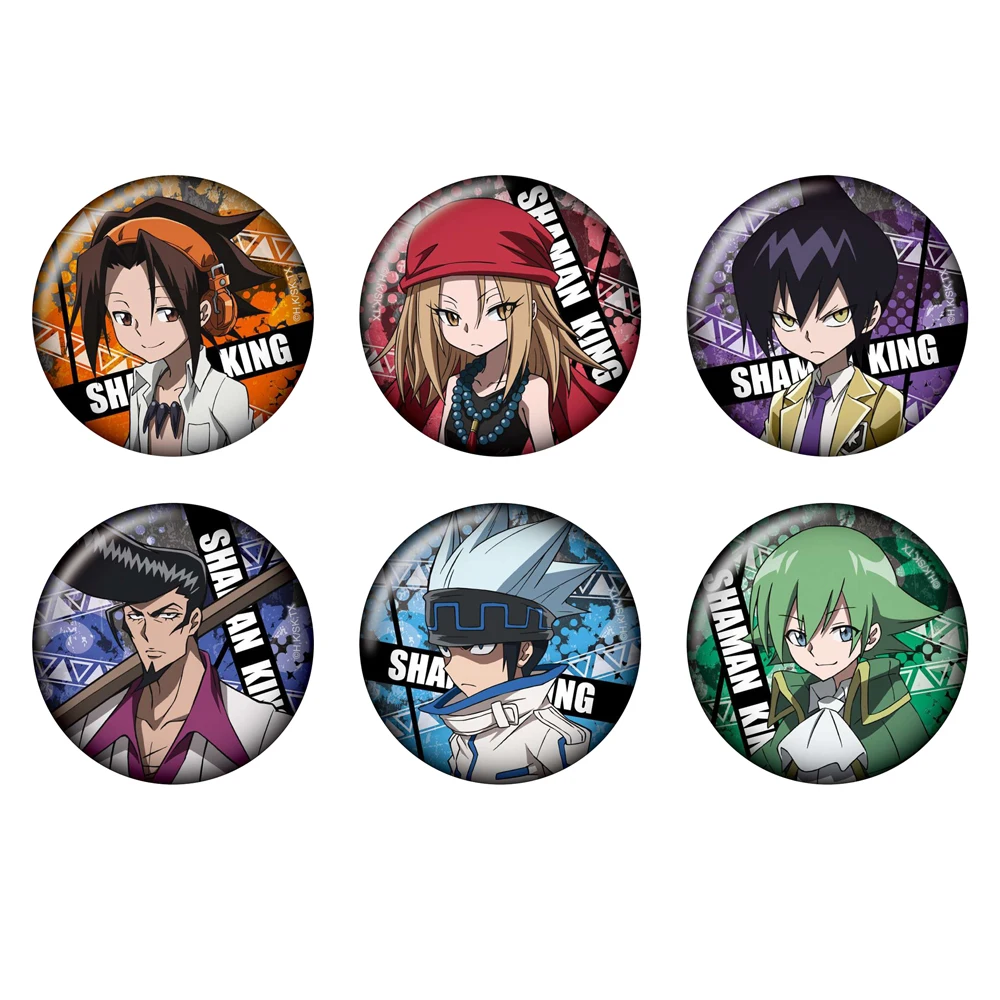 Шаман король значок аниме Yoh Asakura Tao Ren Anna Kyoyama Horohoro Lyserg Diethel металлический значок брошь булавка