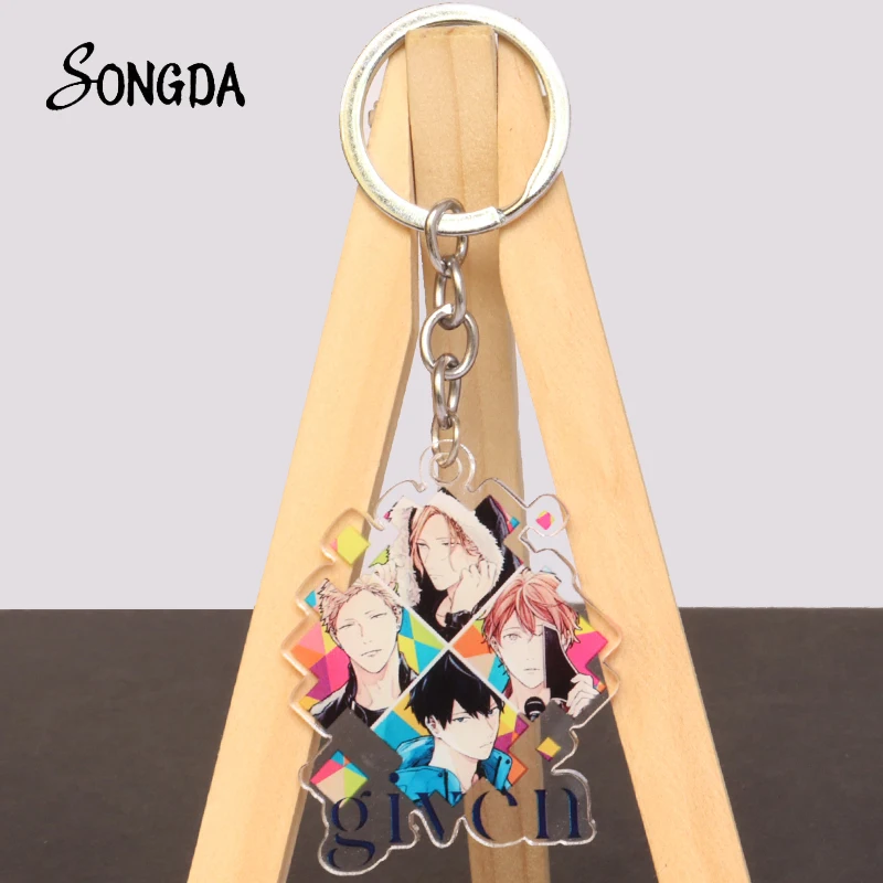 Anime GIVEN Acrylic Keychains Holder Cosplay Uenoyama Ritsuka Cartoon Figures Key Rings Double Sided Accessories Decoration Gift