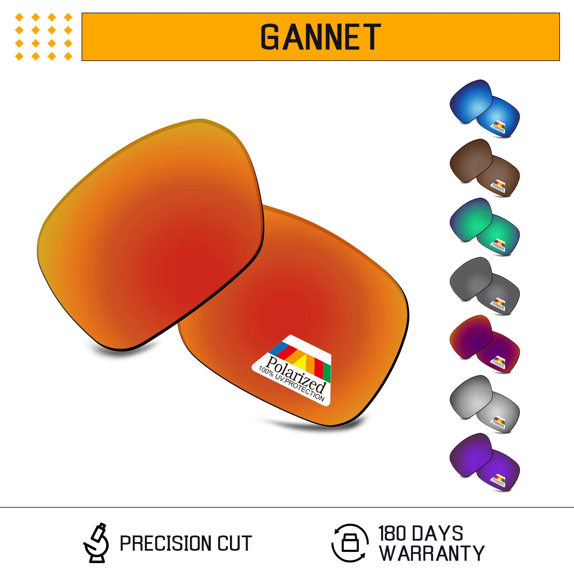 Bwake Polarized Replacement Lenses for-Costa Del Mar Gannet Sunglasses Frame - Multiple Options