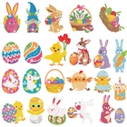 Алмазная живопись сделай сам, пасхальные наклейки для детей, Мультяшные животные, алмазная вышивка, мозаичные наклейки по номерам, художественные изделия