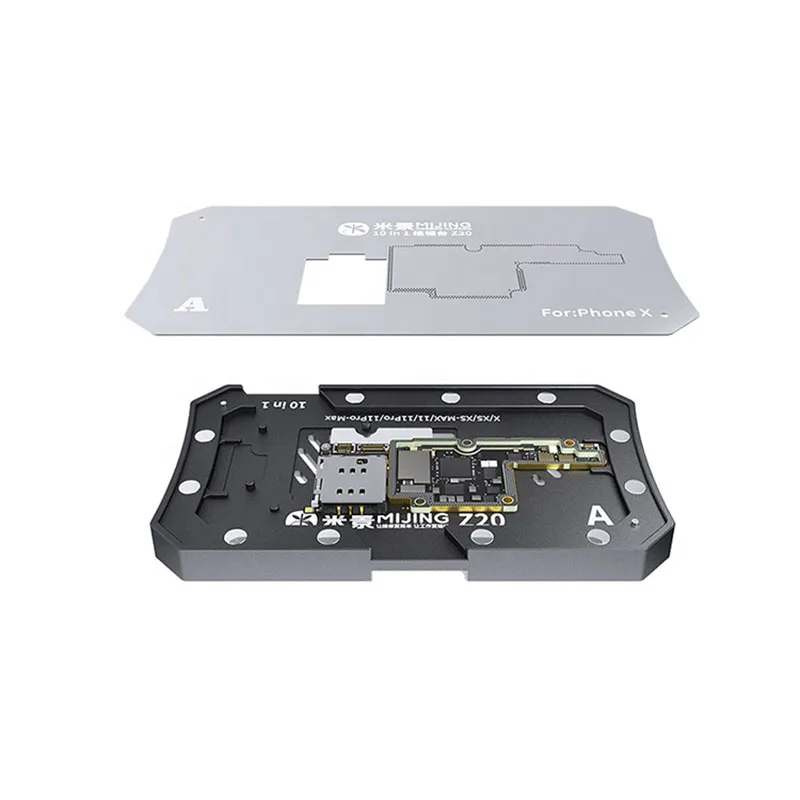 

MiJing Z20 BGA Reballing Stencil Fixture Holder For iPhone 12mini 11 Pro X XS Max Motherboard Middle Frame Planting Tin Platform