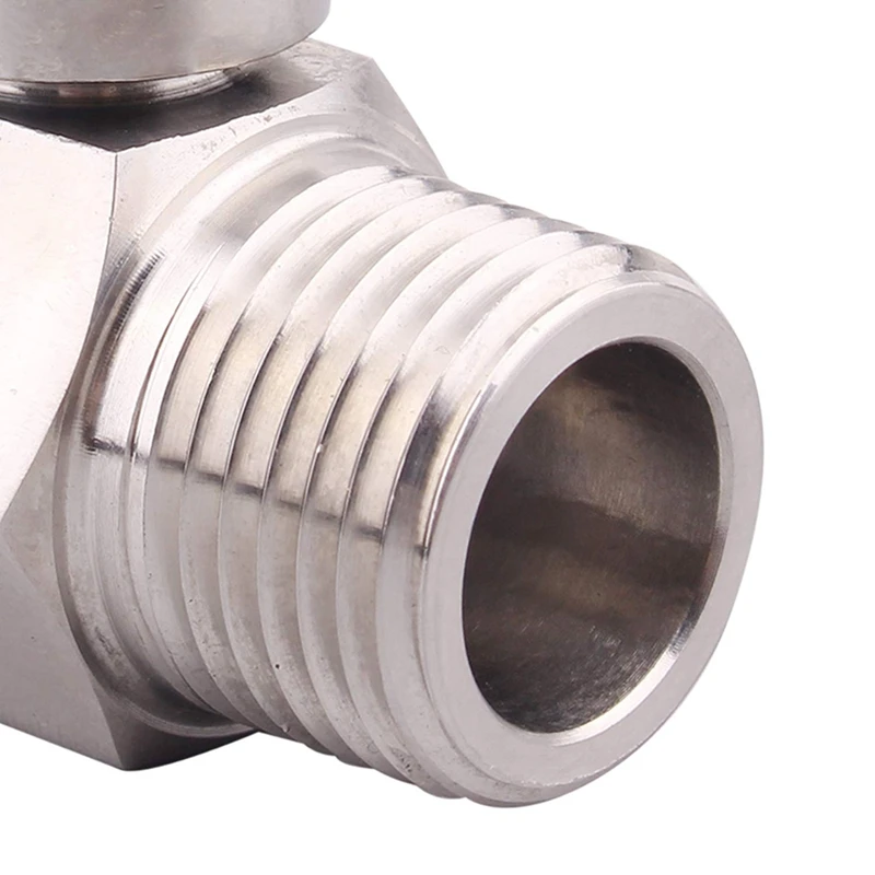 

316 Stainless Steel Mini Ball Valve(1/2 inch Female x Male) NPT Thread, Water Flow Regulator Head Control Valve