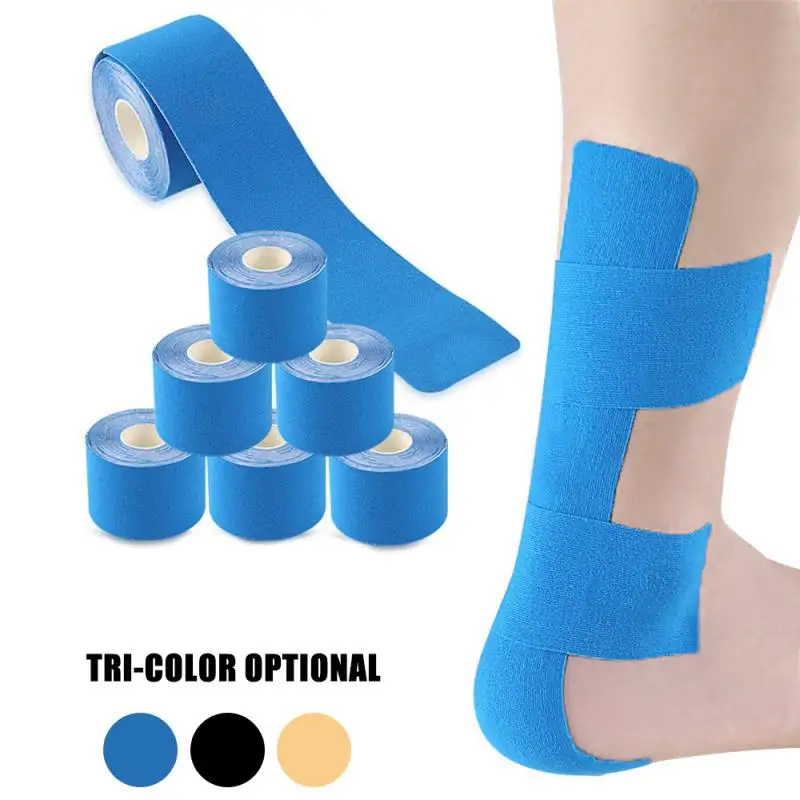 2020 Waterproof Sweat Muscles Sports Bandage Ports Elastic Roll Adhesive Muscle Pain Care Tape Knee Elbow Protector | Спорт и