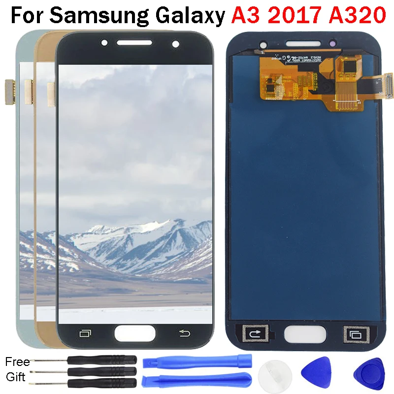 ЖК дисплей с сенсорным экраном и дигитайзером для SAMSUNG Galaxy A3 2017|Экраны мобильных