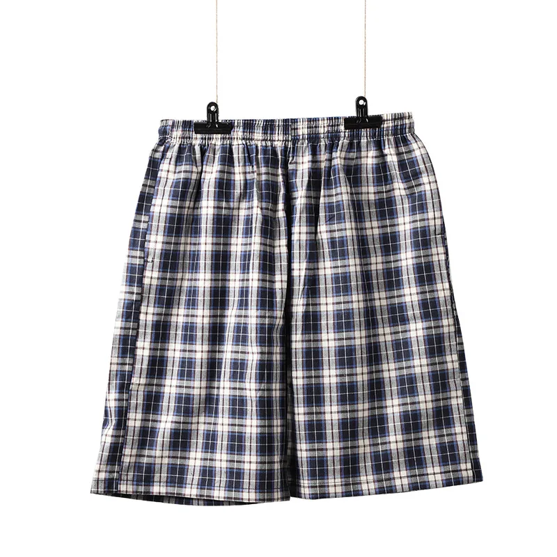 

Mens Underwear Boxer Shorts Casual Cotton Sleep Bottoms Plaid Loose Homewear Men Arrow Pants Breathable Male Sleepwear Shorts