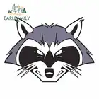 EARLFAMILY 13 см x 13 см агрессивные наклейки на автомобиль с изображением головы енота