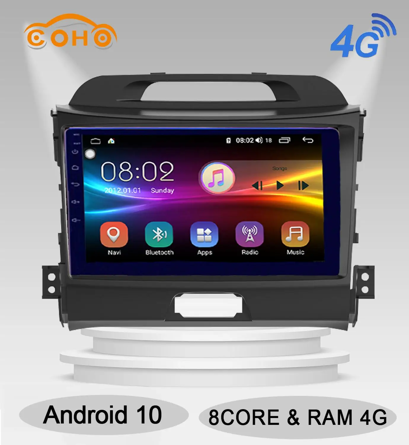 Sportage Android 10 0 Octa Core 4 + 64G плеер автомобильный аудио Радио Bluetooth для KIA