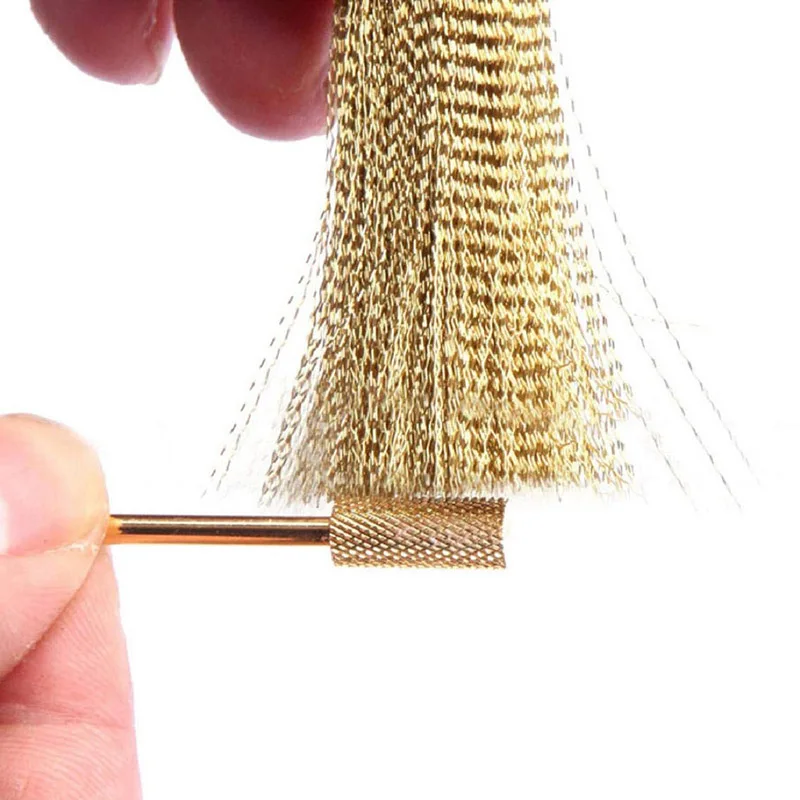 Проводная дрель золотого цвета медная Чистящая щетка для ногтей аксессуары