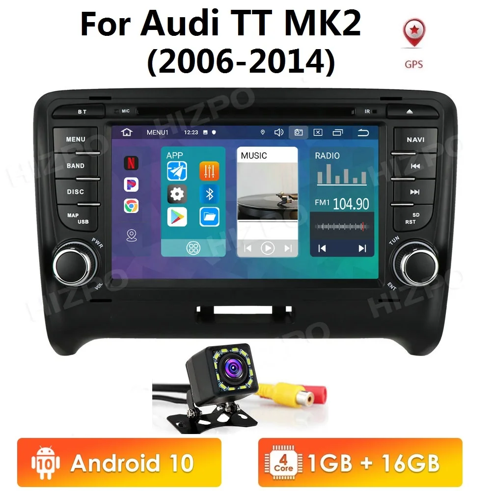 2 Din Android 10 автомобильный мультимедийный плеер для AUDI TT MK2 8J 2006 2014 GPS навигация Радио