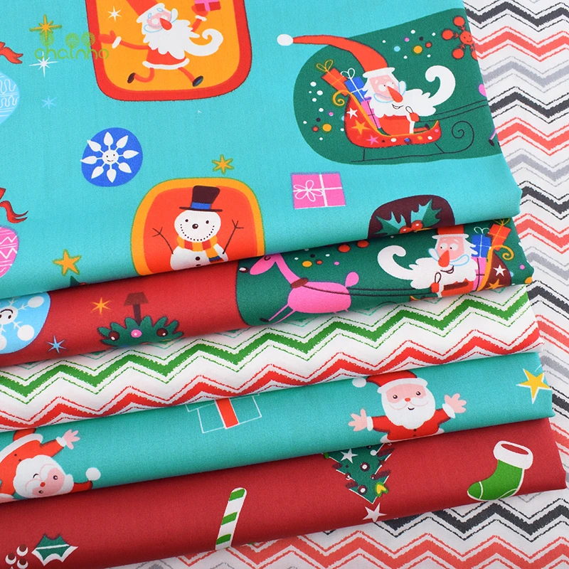 

Chainho,2019 New Christmas Series,Printed Twill Cotton Fabric,Patchwork Clothes For DIY Quilting Sewing Baby&Children's Material