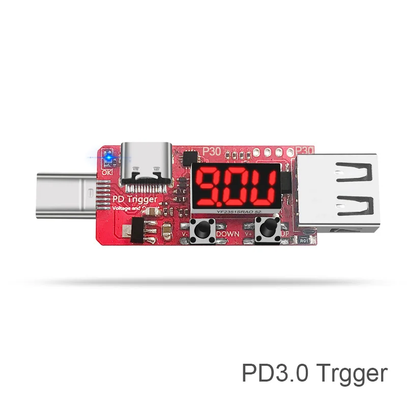 pd3.0 Trigger PD quick charge trigger цифровой измеритель напряжения тока Амперметр кулонометр зарядное устройство мобильный источник питания тип-c usb тестер детектор - Цвет: pd3.0 Trigger