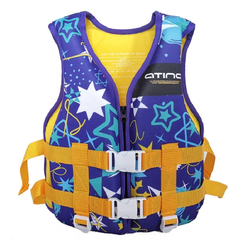 

Спасательный жилет для детей 7-10, портативный летний спасательный жилет со звездами для девочек, бассейна, пляжа, рафтинга, плавучести, 40