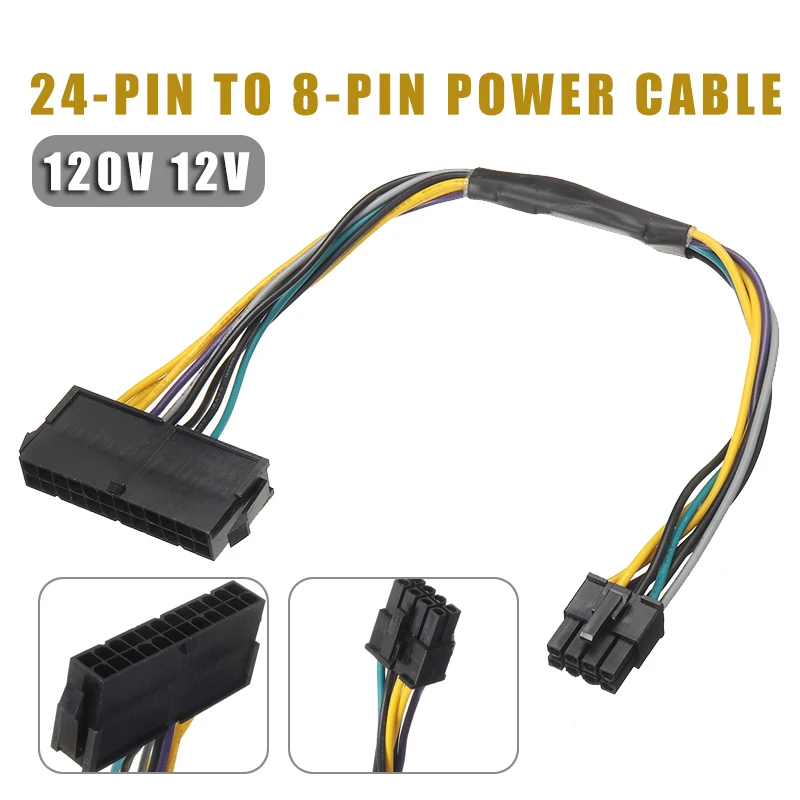 

24 Pin to 8 Pin ATX Power Supply Adapter Cable Compatible With D-ELL Optiplex DELL Optiplex 3020 7020 9020 PC