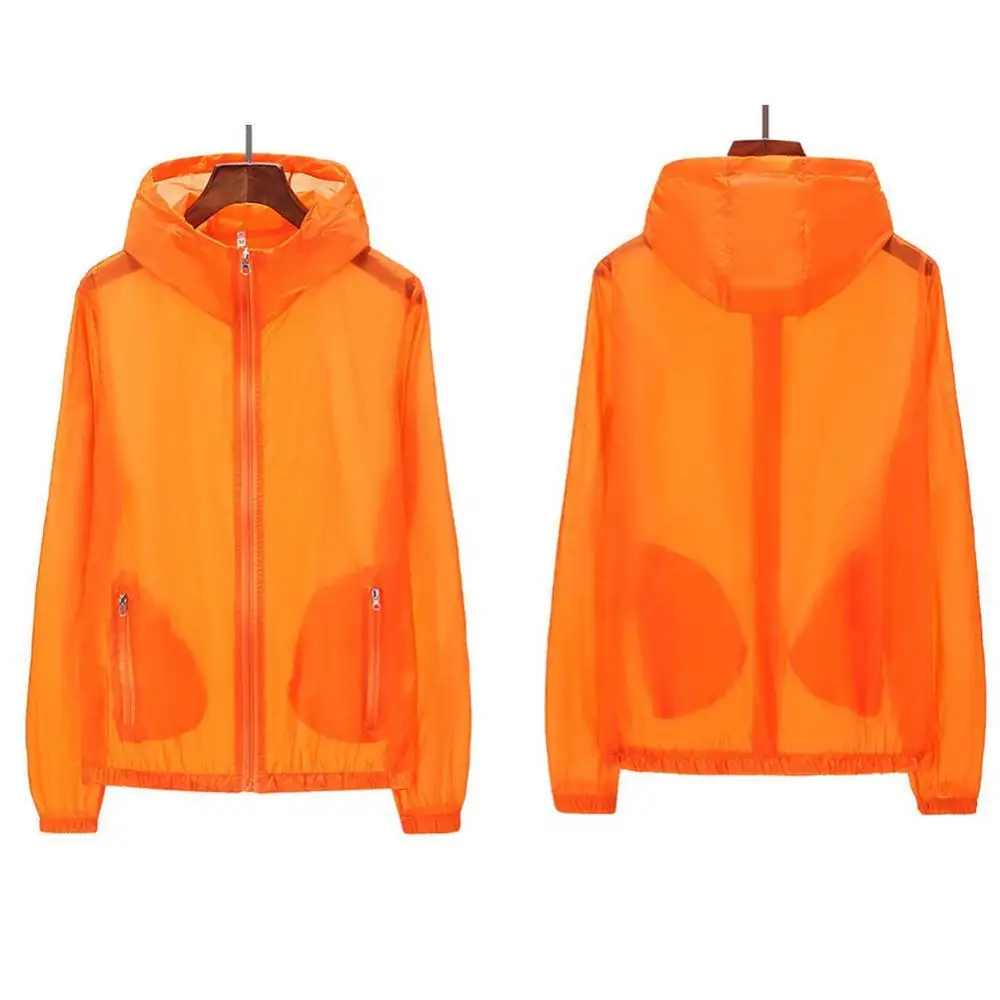 60%HOTUnisex Summer Pockets Zip Hooded Windproof Sun Protection Coat Fishing Jacket