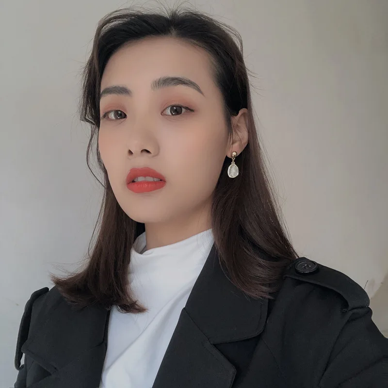 

New asymmertric design ear clip s925 needle female earrings ear beauty stud fashion jewelry eardrop earring acessories