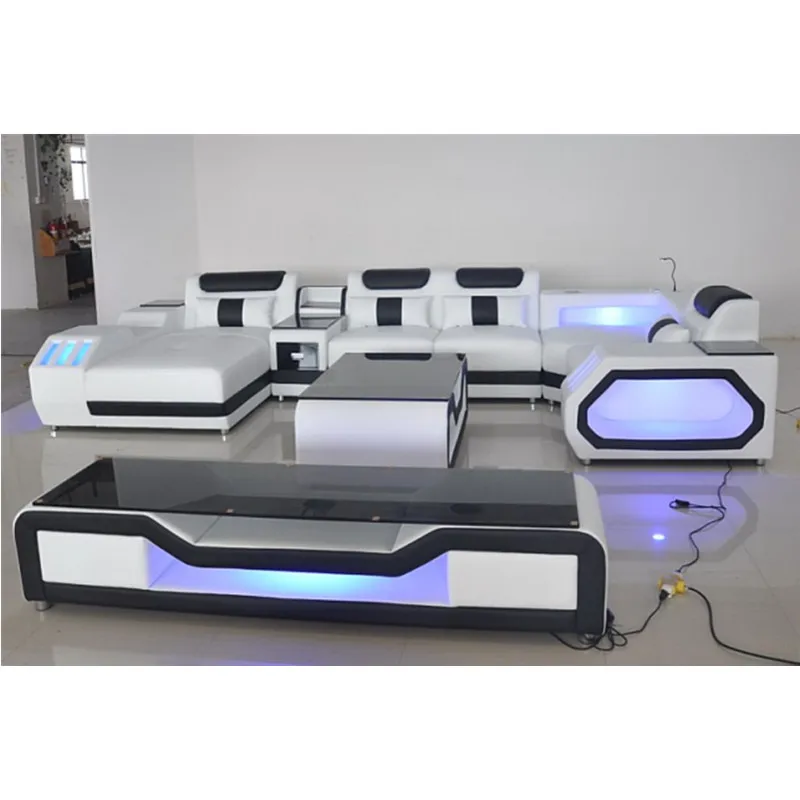 Новый дизайн диван мебель для гостиной кожаный современный секционный