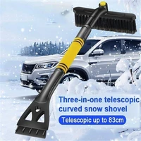 3 in 1 extendable telescopic car deicing snow defrosting cleaning tools snow shovel brush car windscreen brush car supply