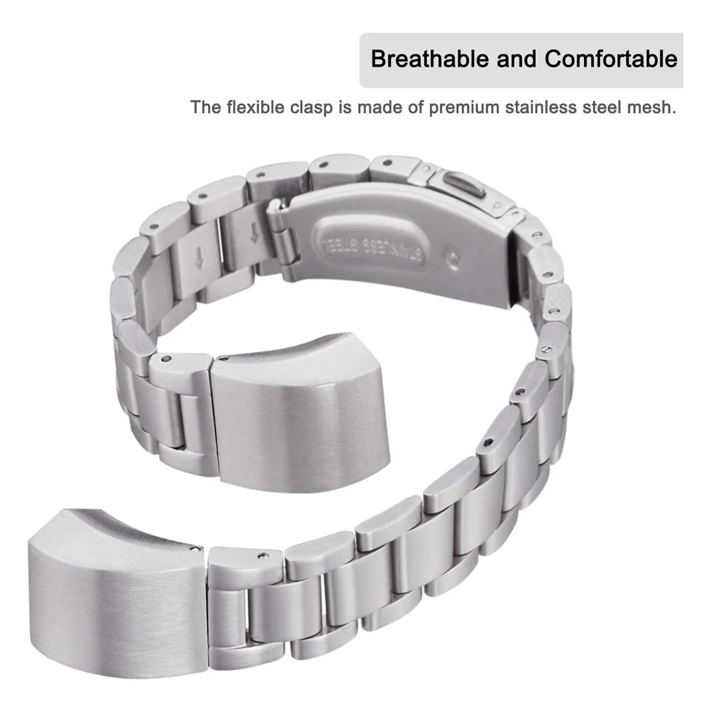 

Metal Bands for Fitbit Alta / Fitbit Alta HR Wristband Strap Stainless Steel Replacement Wristband for Women Men Rose Gold