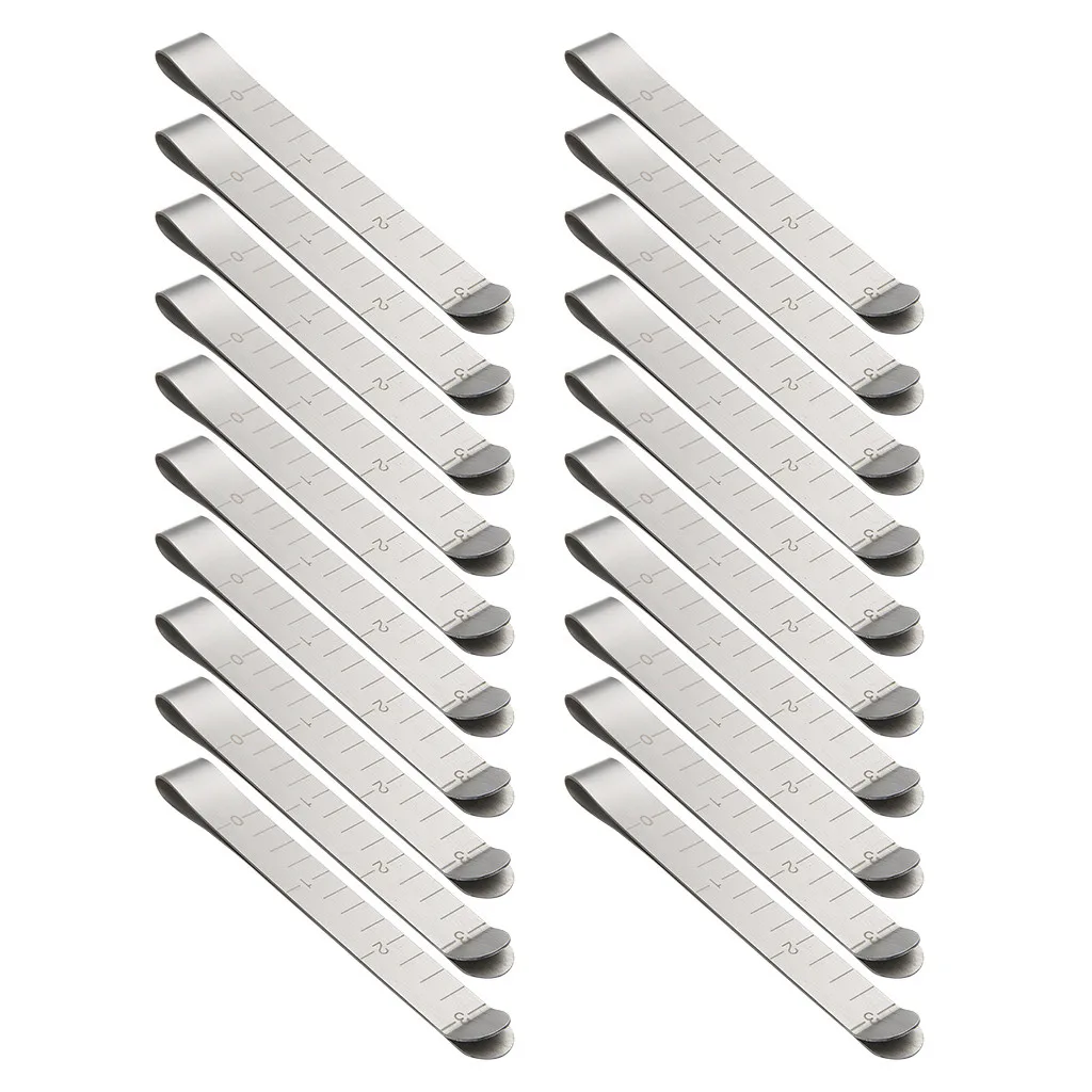 20 штук металлические швейные обжимные зажимы Хемминг измерения линейка машинной