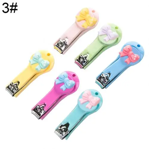 3 Random Color Портативные Мультяшные кусачки для маникюра или педикюра, 1 шт., профессиональный триммер для маникюра, инструменты для ногтей, 1 шт., для домашнего использования для взрослых и детей - Цвет: 3 Random Color