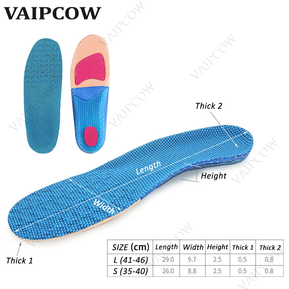 Sports Running for Women Men shoes Shock Absorption Arch Support Sneaker Shoes Cushion Pad Soft Comfortable Sole Insert Insole