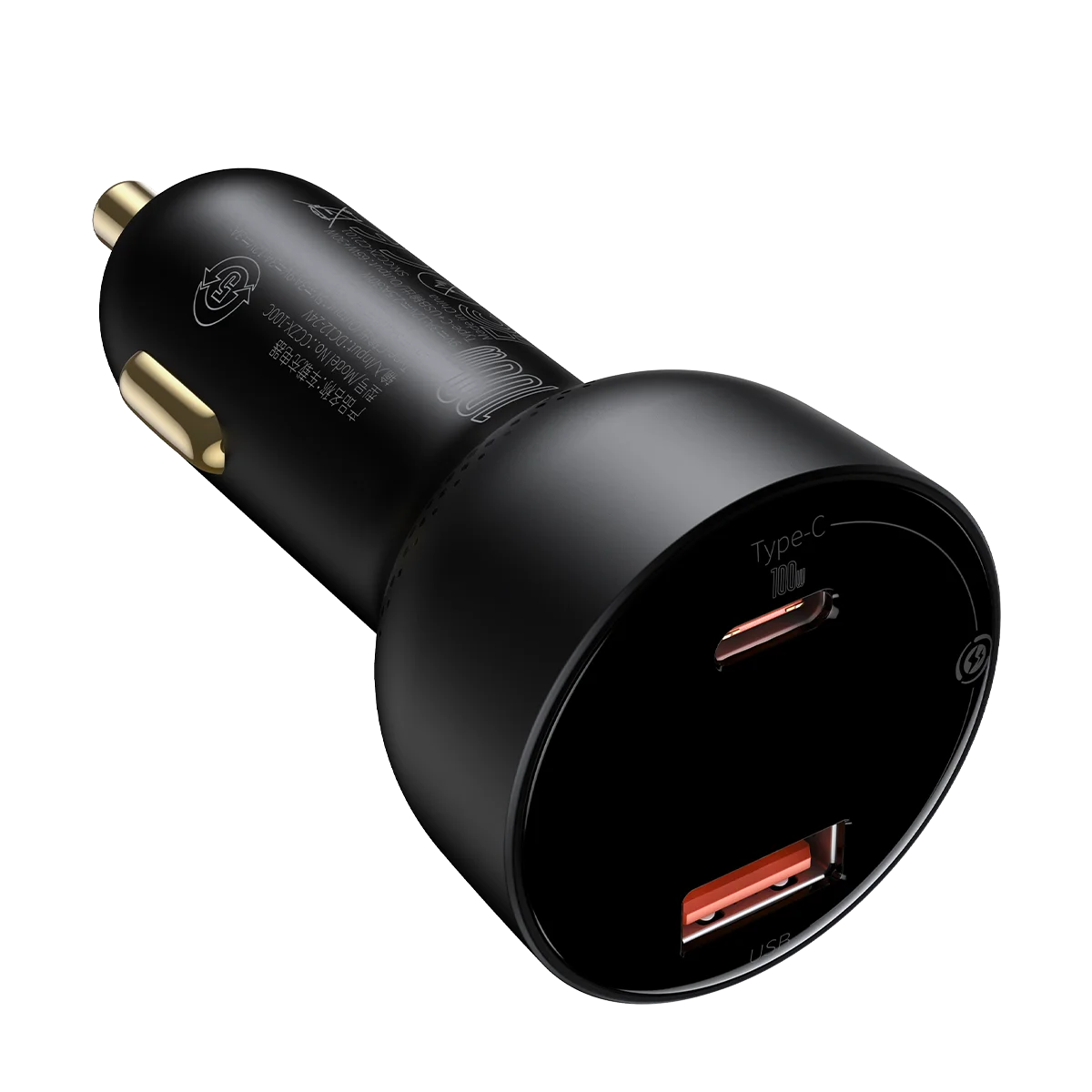 

100W 2-Port USB PD QC3.0 Car Charger Adapter 100W USB-C PD 30W QC3.0 Support AFC FCP SCP PPS Fast Charging