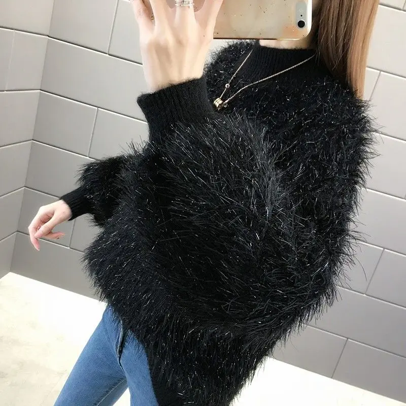 Зимний женский Повседневный теплый свитер с круглым вырезом женские шикарные