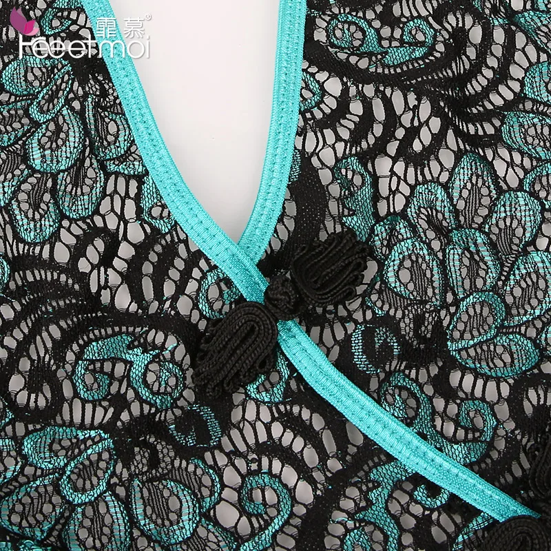 Женское длинное платье-Ципао с вышивкой павлина Сексуальное эротическое белье