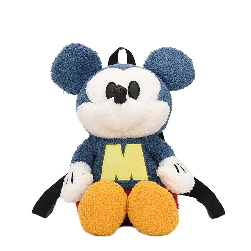 

Модный плюшевый рюкзак для мальчиков и девочек, мультяшный персонаж из аниме Disney с Микки, Наклонная Сумка на плечо, детский подарок, 25*15*16 см