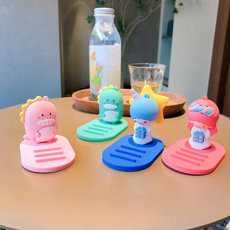 

Universal Table Cell Phone Support Holder Cute Cartoon Dinosaur Pink Desktop Stand Couples Mobile Phone Holder Mount