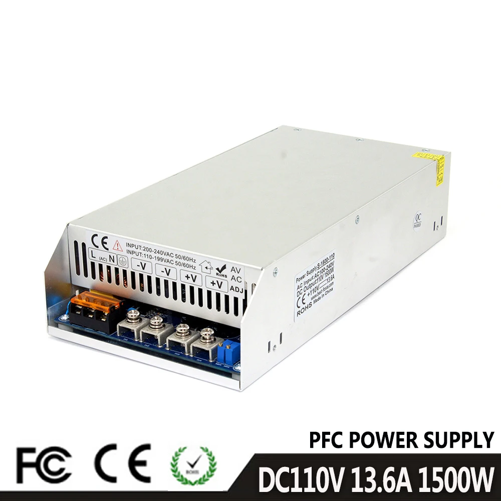 Одиночный выходной импульсный источник питания 1500 Вт 110 в 100 А трансформаторы для