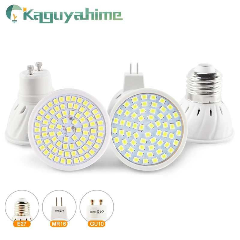 Kaguyahime Светодиодный светильник Gu10 Mr16 E27 точечный лампа AC 220V 4W 6W полный спектр MR16