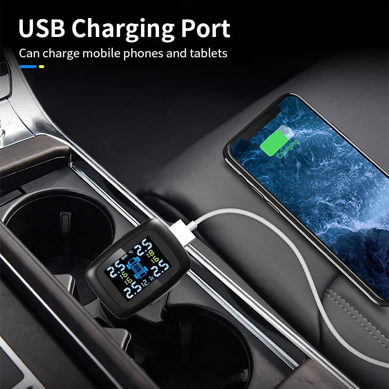 E-ACE автомобильный TPMS порт система контроля давления в шинах внешний датчик