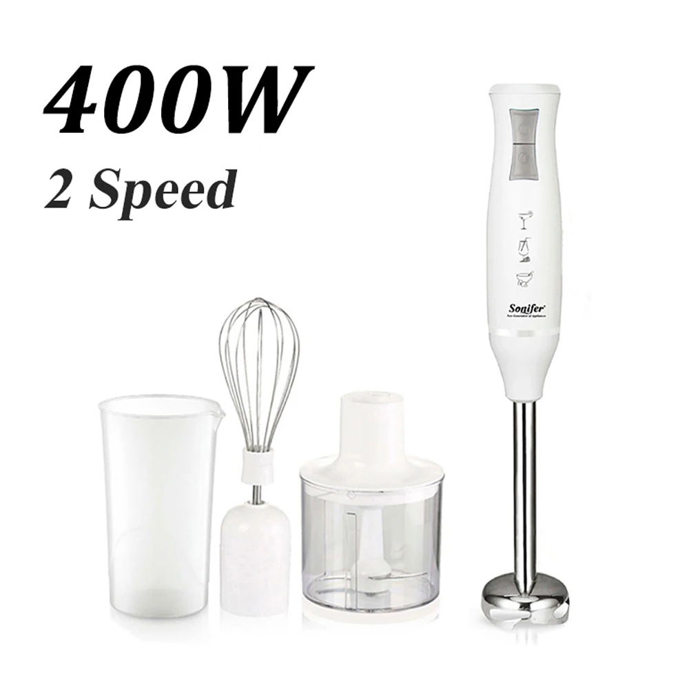 SF8025-White 400 Вт Двухскоростной электрический ручной блендер для 4 в 1 Электрический кухонный миксер кухонный взбиватель для яиц овощная Мясорубка Sonifer - Цвет: SF8025-White