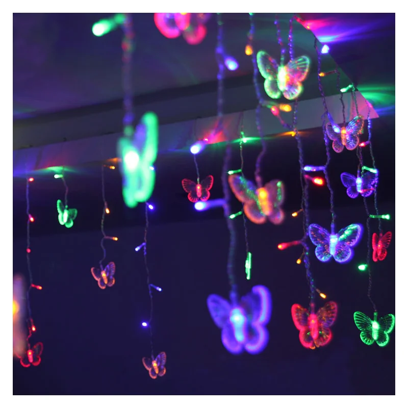 

Гирсветильник с бабочками, 8 режимов, для комнаты, спальни, патио вечерние НКИ, свадьбы, праздника, Рождества