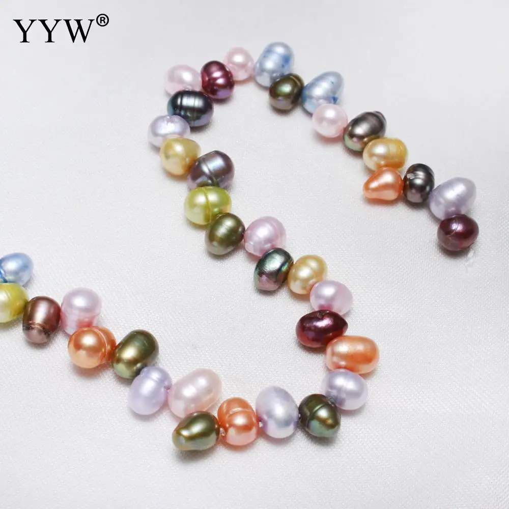 6 8 мм Разноцветные пресноводный жемчуг бусины в виде шариков ААА 100% натуральный