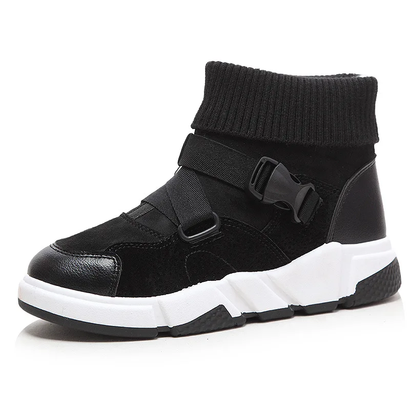 Зимняя женская обувь с высоким верхом студенческие беговые кроссовки хлопковые