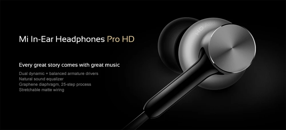 Xiaomi наушники Hybrid Pro HD с микрофоном Удаленная гарнитура для Xiaomi huawei sony samsung MP4 MP3 PC телефон HD Hifi Wi