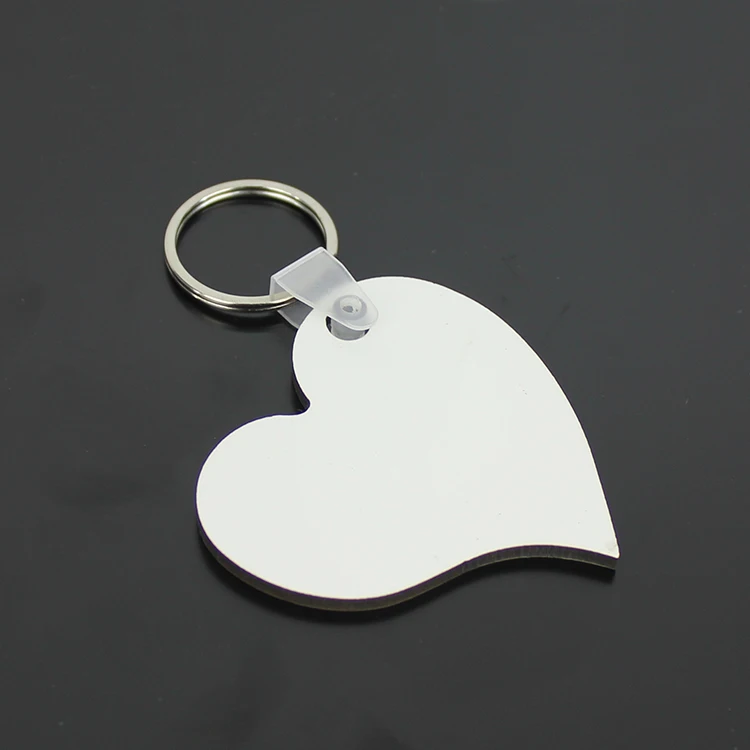 Сублимационные пустые Брелоки для ключей с двойным сердцем из МДФ брелок горячей