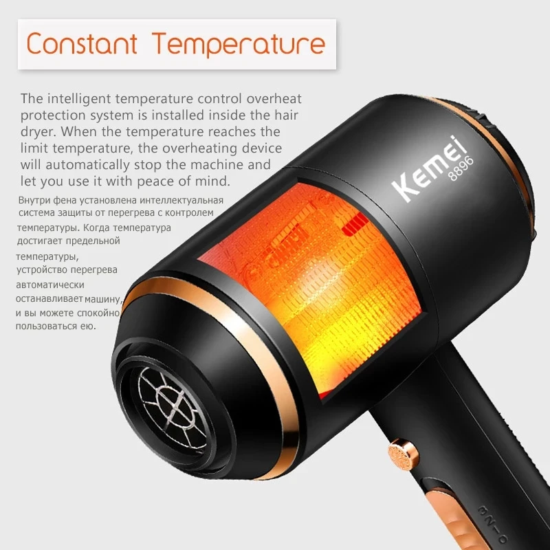 Hair Dryer Household Heating and Cooling Air Hair Dryer Home Hair Care Mini Hot /cold Air Travel Anti-Static Hairdressing 4000W enlarge